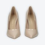 Nude színű lakk elegáns magassarkú cipő